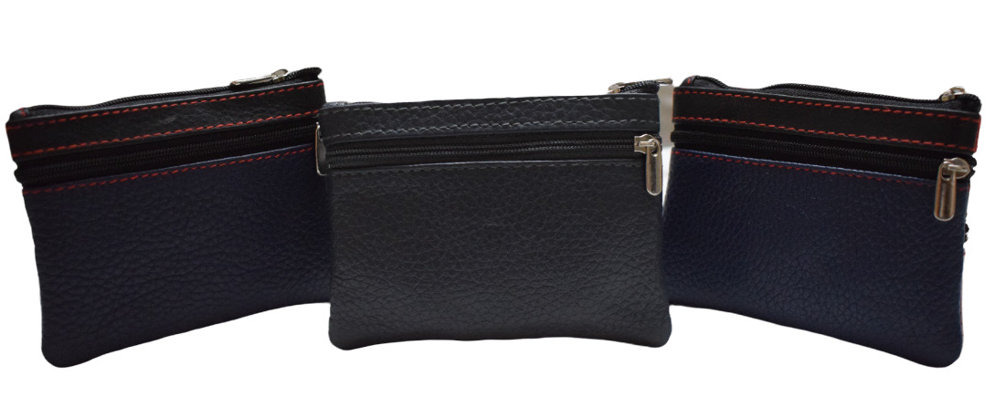Compact and convenient women’s genuine leather coin purse and credit card holder With Key Chain Holde