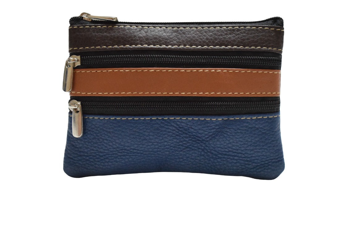 Compact and convenient women’s genuine leather coin purse and credit card holder With Key Chain Holder