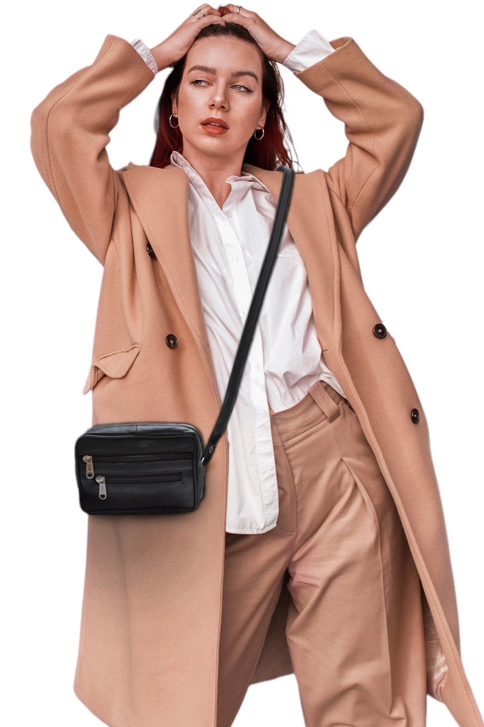 LEATHER CROSSBODY HANDBAG// BELT BAG// PHONE BAG